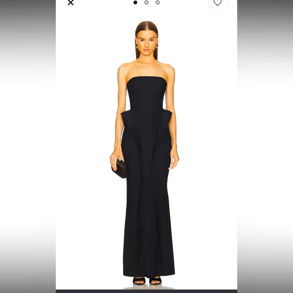 Michael Costello x REVOLVE Alondra Gown, Black, Small, Worn Once